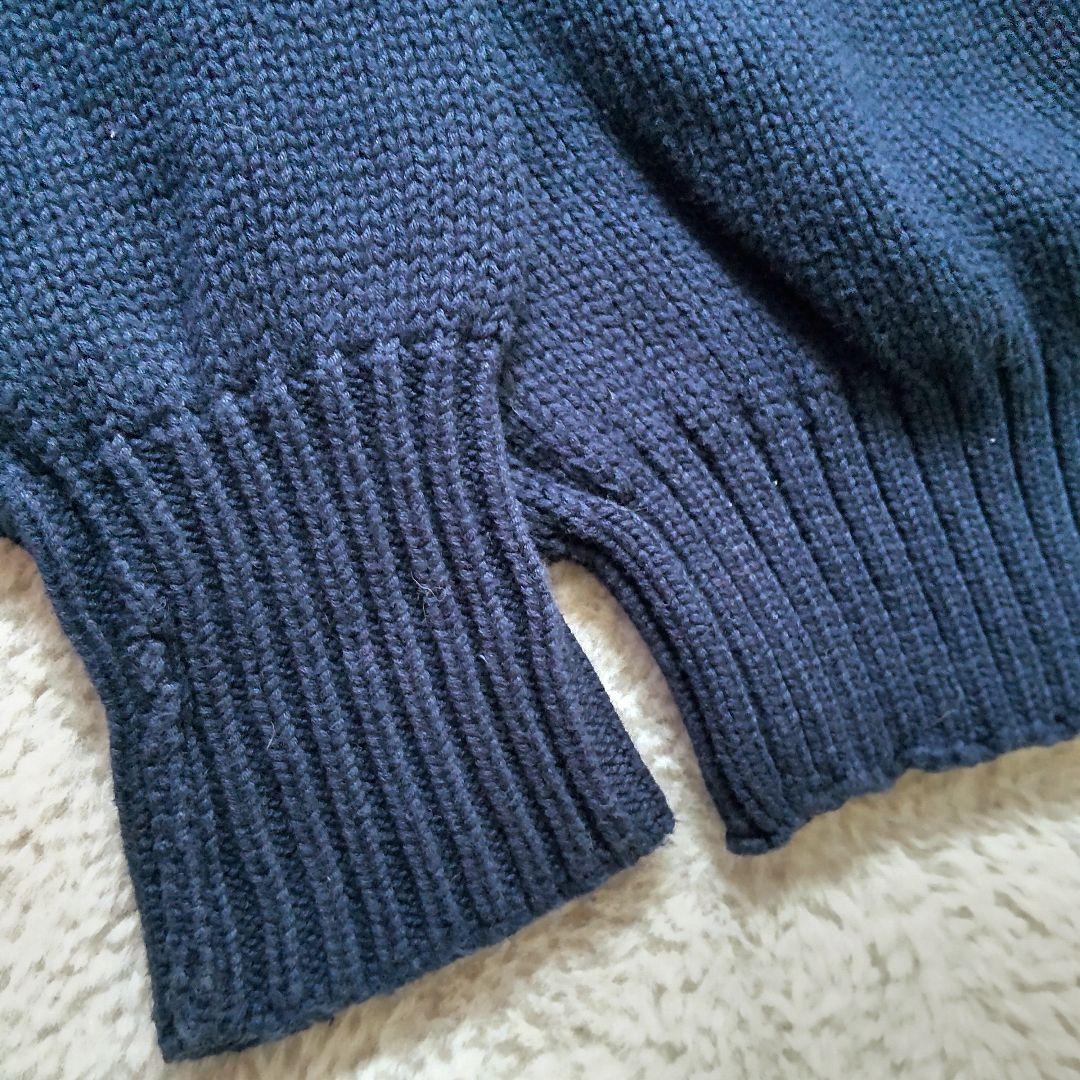 ラルフローレン ポロスポーツ コットン ニット クルーネック ネイビー 紺