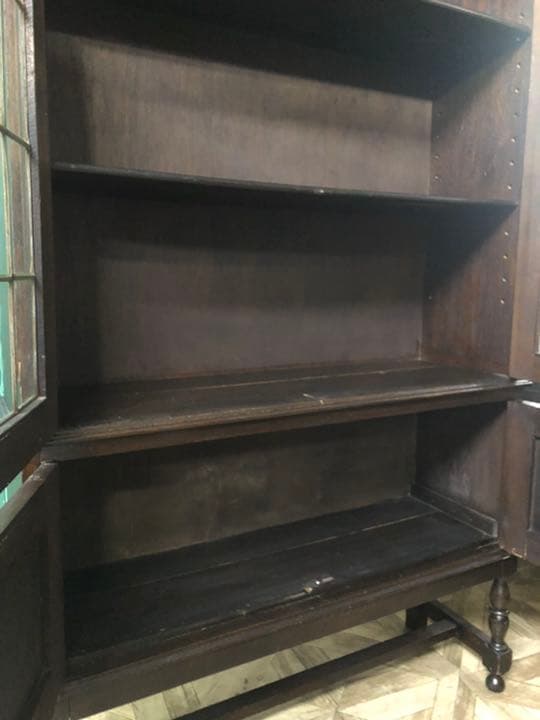 ステンドガラス 三越家具 扉 キャビネット アンティーク インテリア ビンテージ