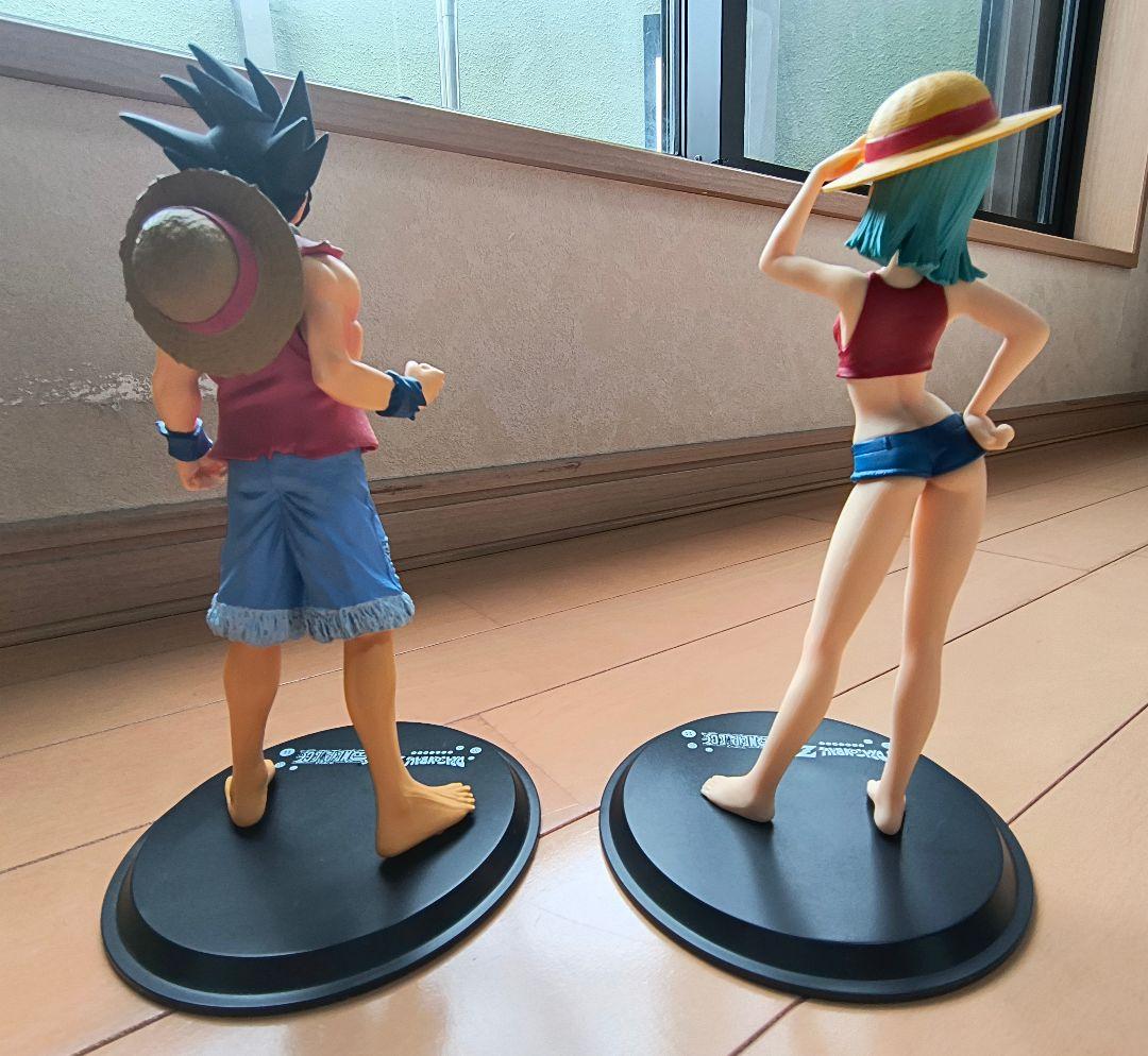 「ドラゴンボールZ×ワンピース」DX組立式フィギュア 孫悟空、ブルマ 2体セット