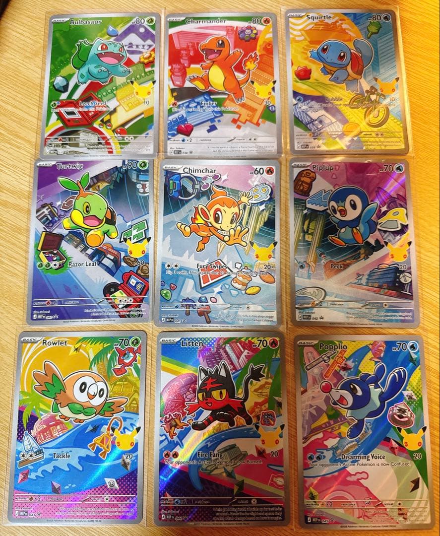 ポケモンカード 30周年記念 プロモ 御三家セット 英語版