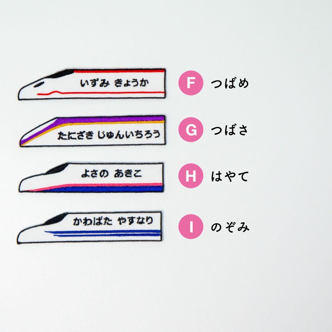 【1】シンカンセン！お名前ワッペン / レギュラーサイズ　アイロン