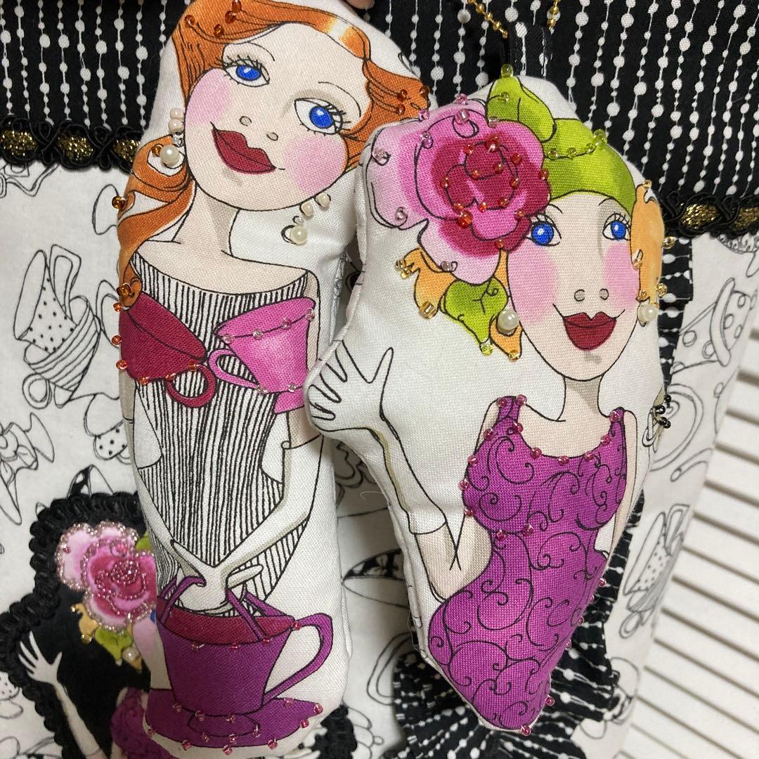 専用❤︎ぷっくり巾着バッグbig❤︎フリルトートバッグbig❤︎チャーム