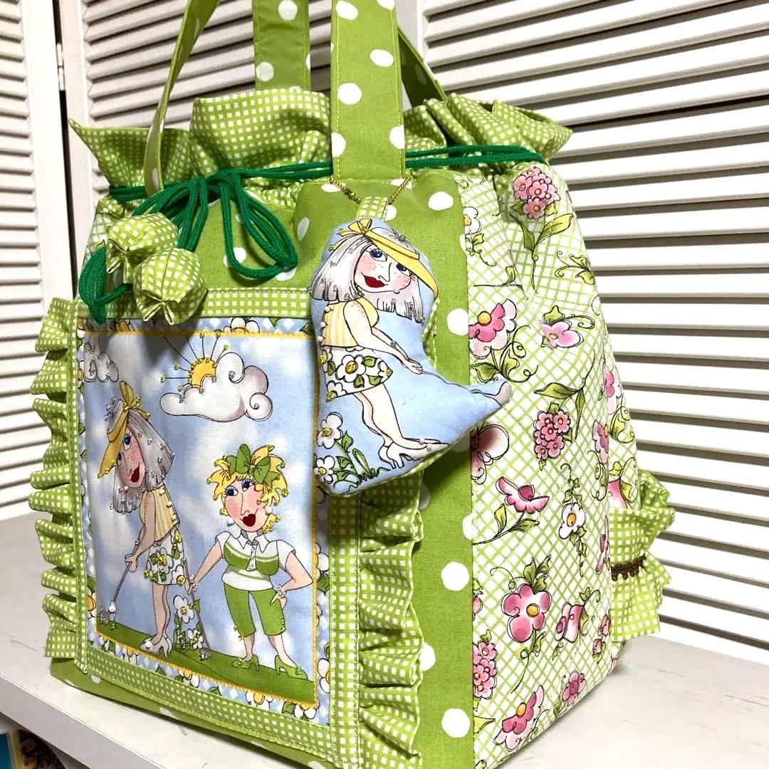 専用❤︎ぷっくり巾着バッグbig❤︎フリルトートバッグbig❤︎チャーム