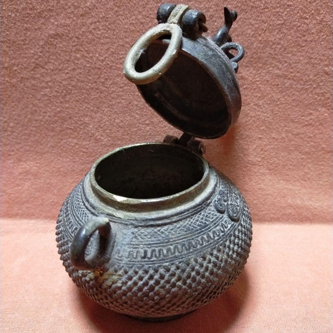 ビンテージ工芸品 Dokula 西ベンガル 置物 香炉 蓋付器アンティークg17