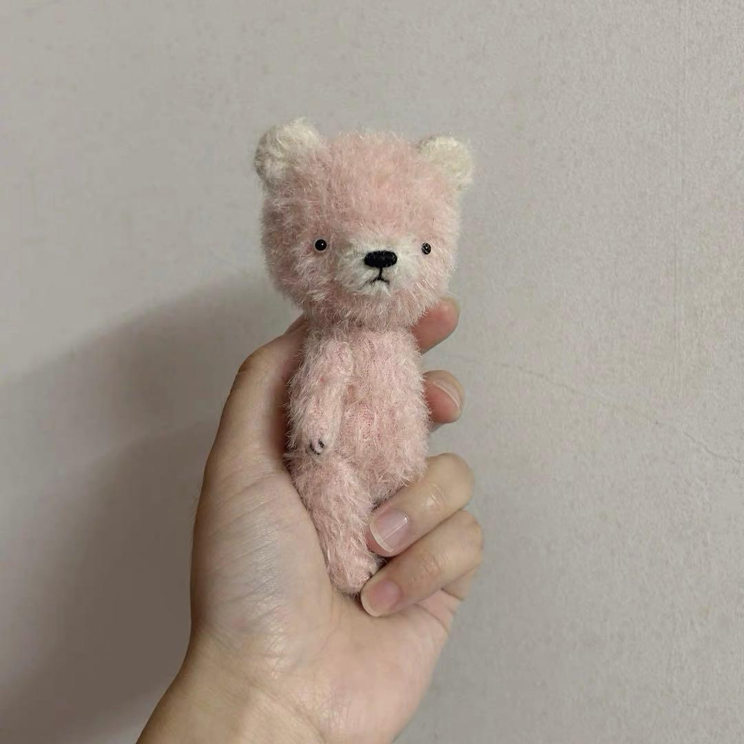 ピンクベイビーベア アーティストベア テディベア 海外作家様 ハンドメイド 置物