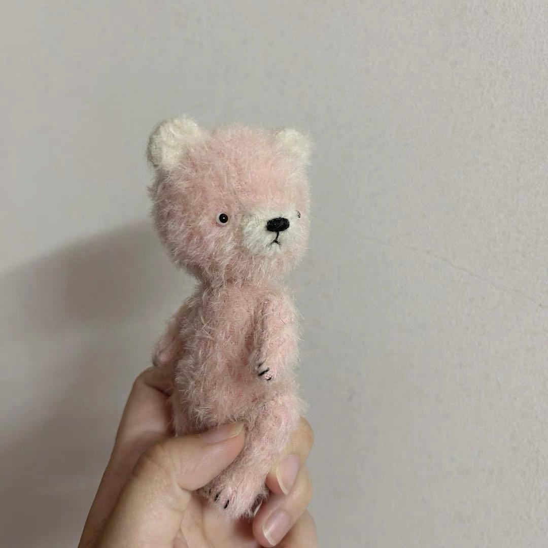 ピンクベイビーベア アーティストベア テディベア 海外作家様 ハンドメイド 置物