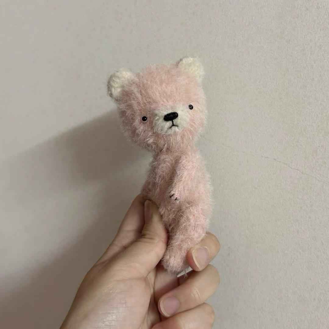 ピンクベイビーベア アーティストベア テディベア 海外作家様 ハンドメイド 置物