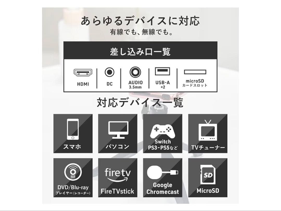 ローズゴールド プロジェクター本体