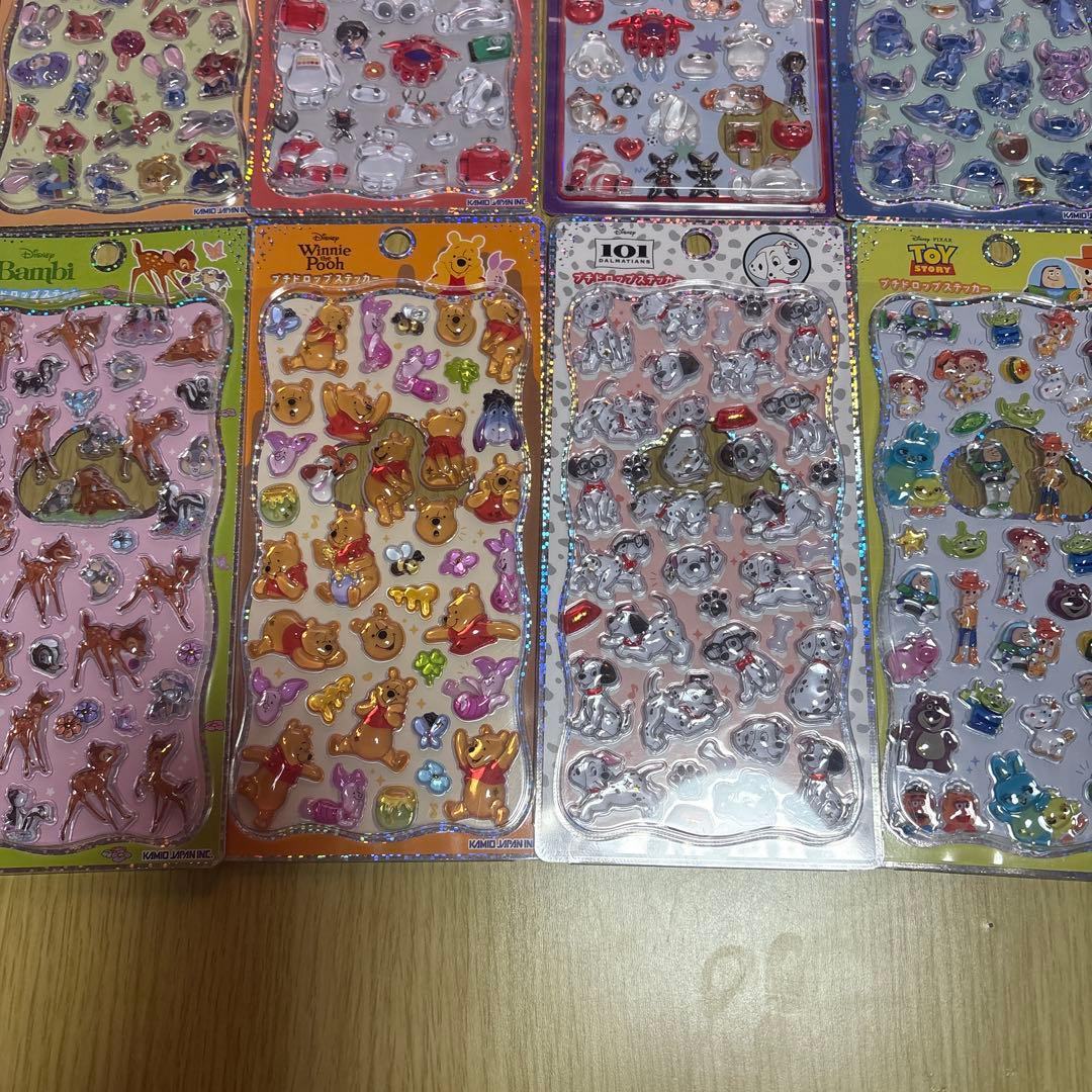 プチドロップステッカー　ボンボンドロップシール　ディズニーキャラクター8枚セット