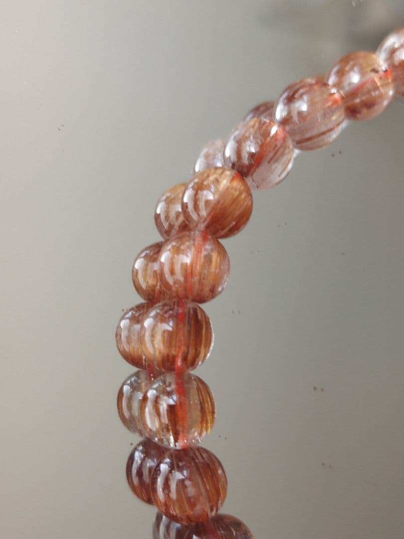 パワーストーン コッパー タイチン ルチルクォーツ ブレスレット 天然石 AAA