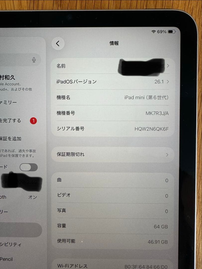 Apple iPad mini 第6世代 WiFi,Apple pencil