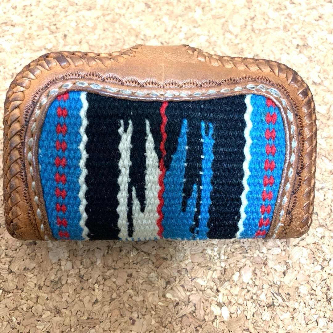 Sun Faceレザーキーケース コンチョ ネイティブ柄 本革