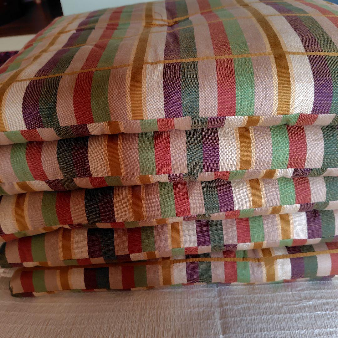 お茶事　座布団　金剛間道　５枚　懐石・茶会座布団　茶道具