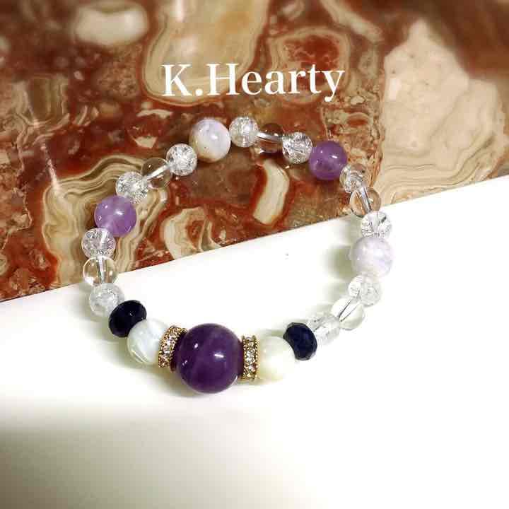 パワーストーン  アメジスト、マザーオブパール、サファイア、ティファニーストーン