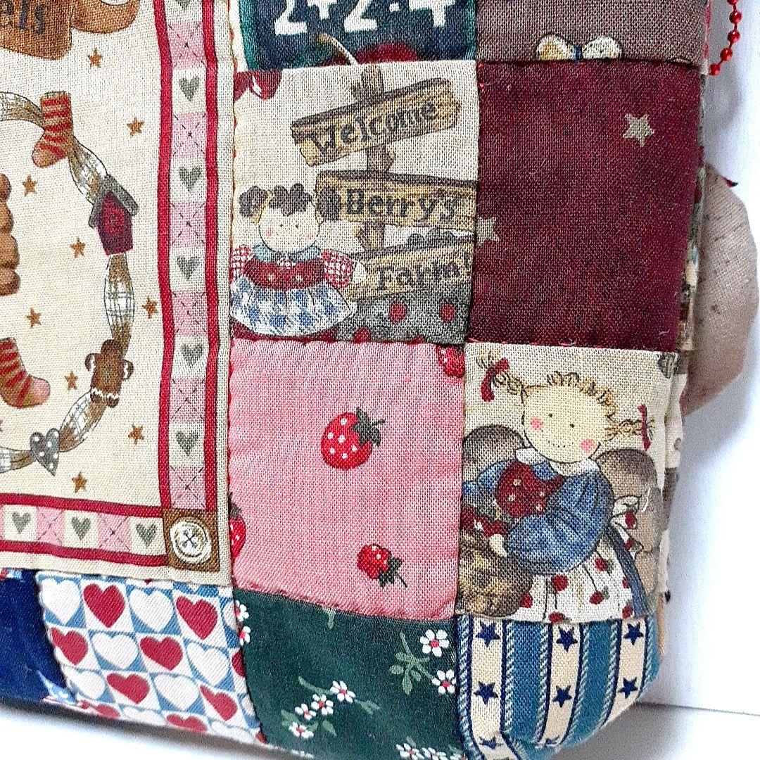 希少マギーエンジェル❤25cm❤フリルポーチバック❤パッチワークポーチ