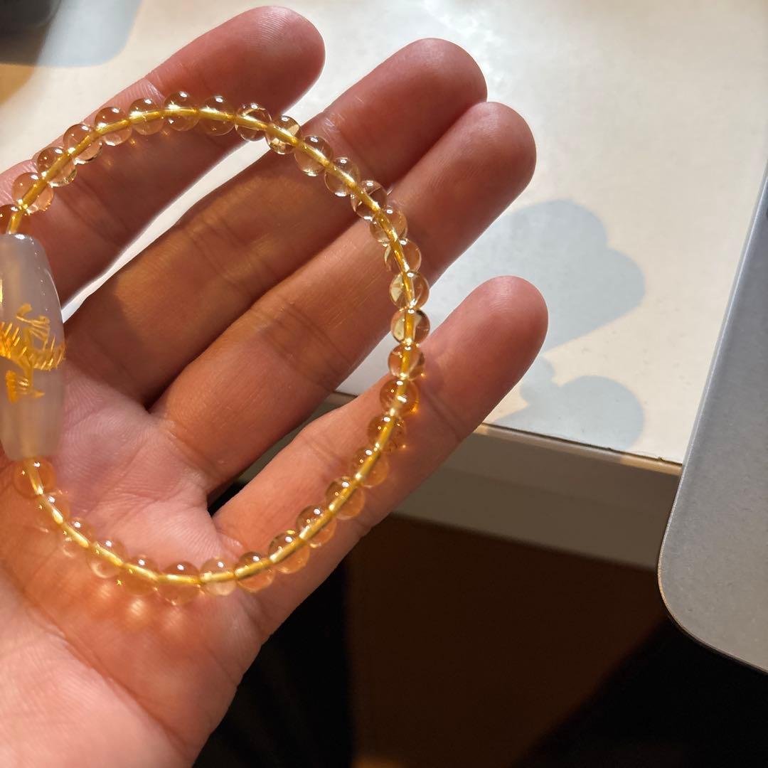 手彫り白めのう金龍神天珠さま！すんごい！