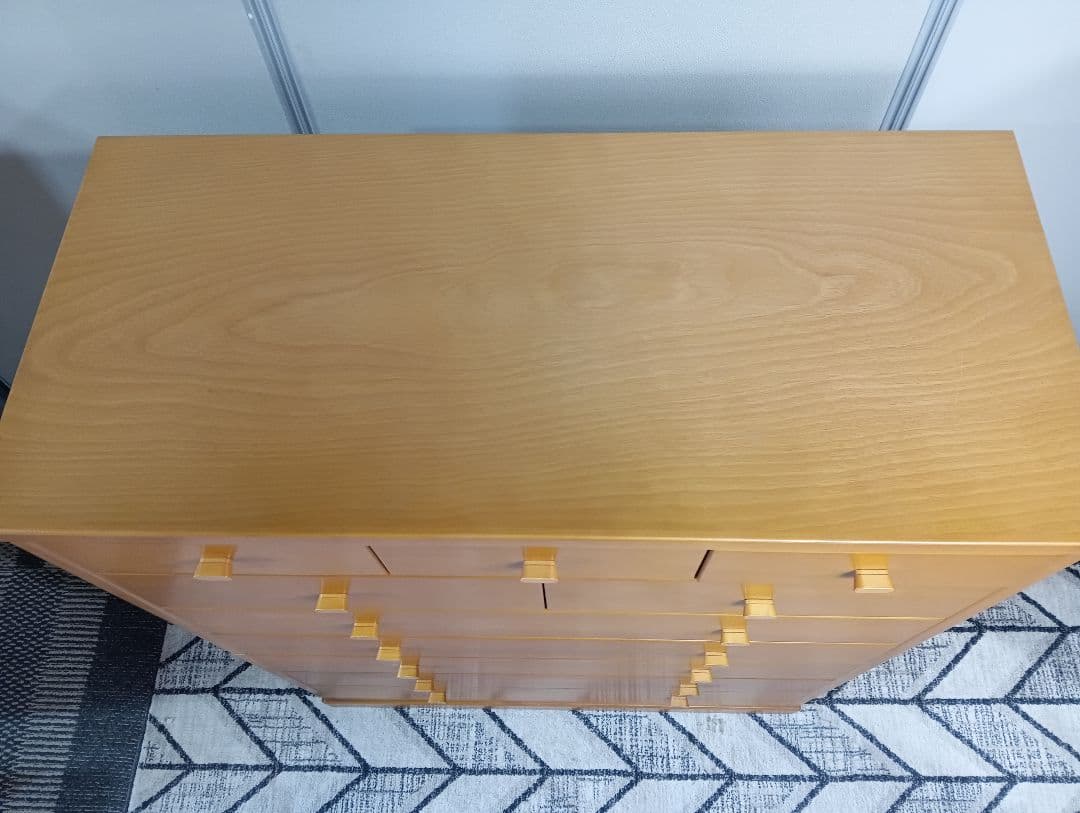 府中家具 SDシリーズ 桜 ハイチェスト 7段 箪笥 2001年製