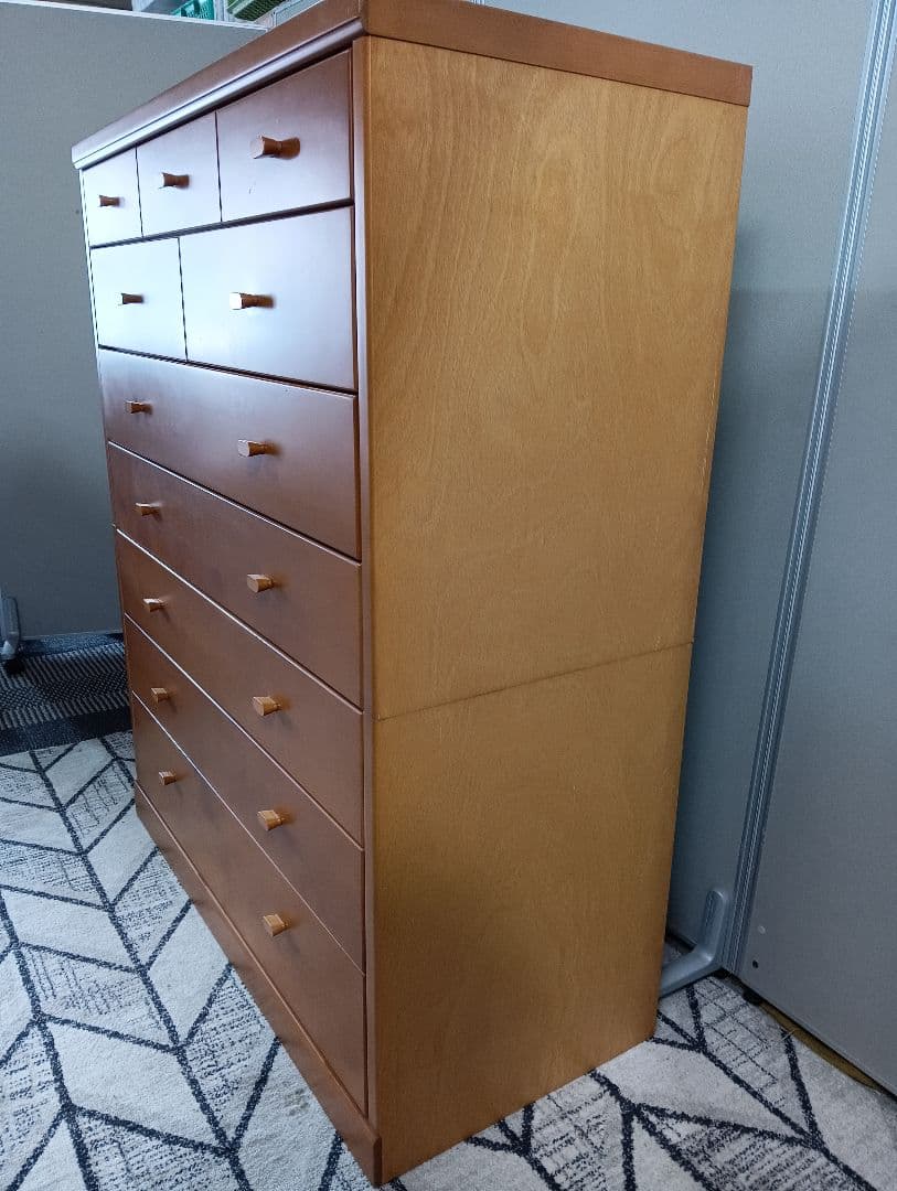 府中家具 SDシリーズ 桜 ハイチェスト 7段 箪笥 2001年製