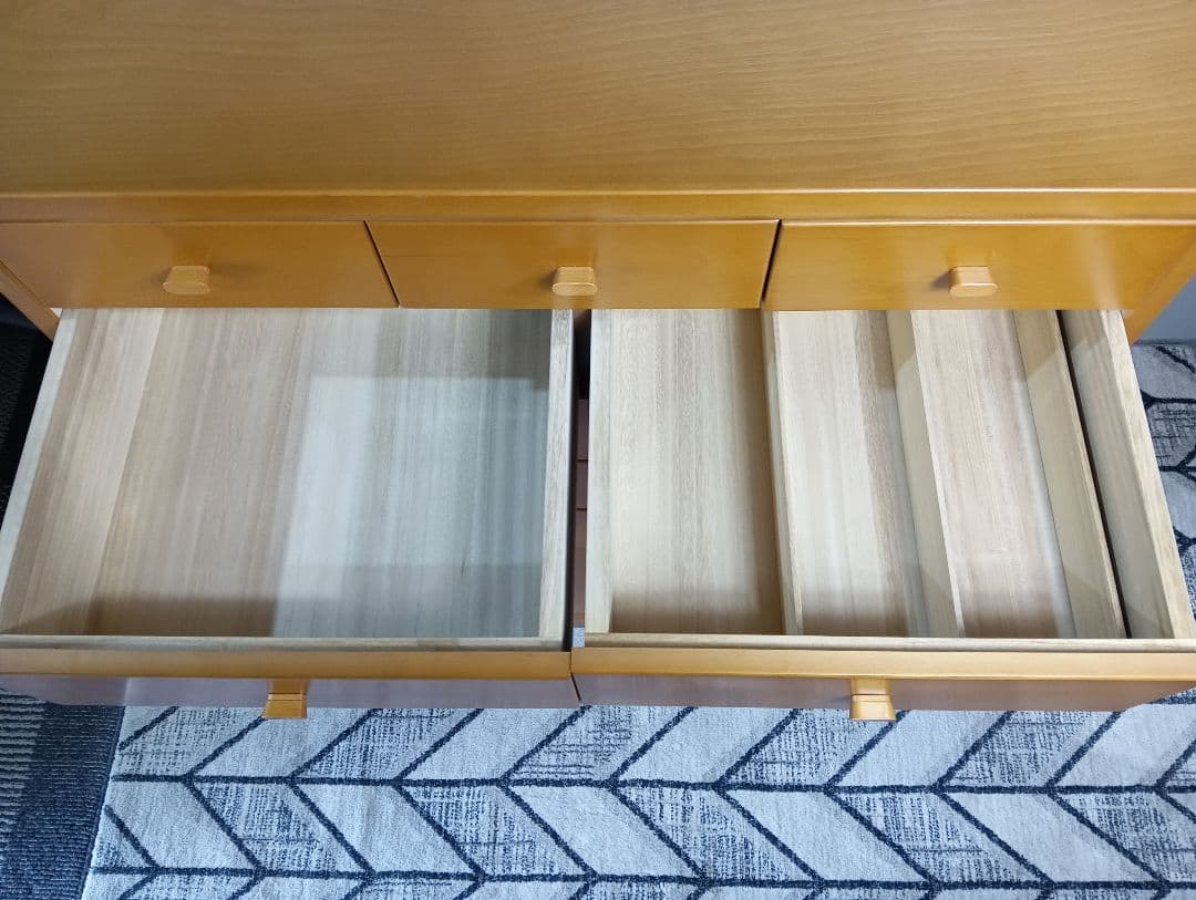 府中家具 SDシリーズ 桜 ハイチェスト 7段 箪笥 2001年製