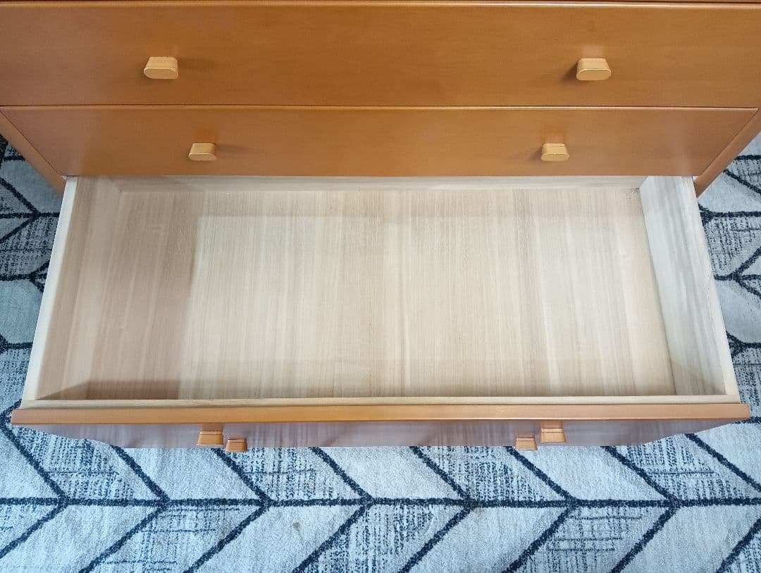 府中家具 SDシリーズ 桜 ハイチェスト 7段 箪笥 2001年製