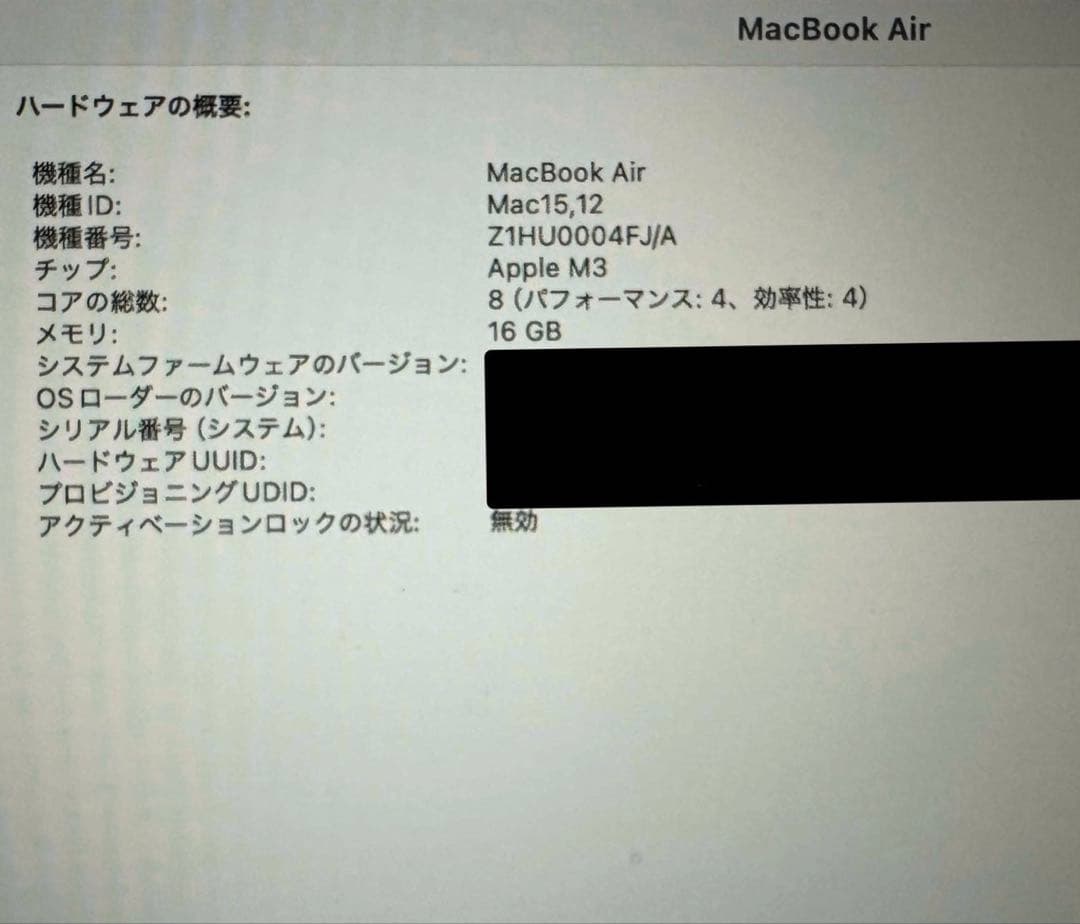 超美品 M3 16GB 256GB 充放電3回 100% 箱付 付属品完備