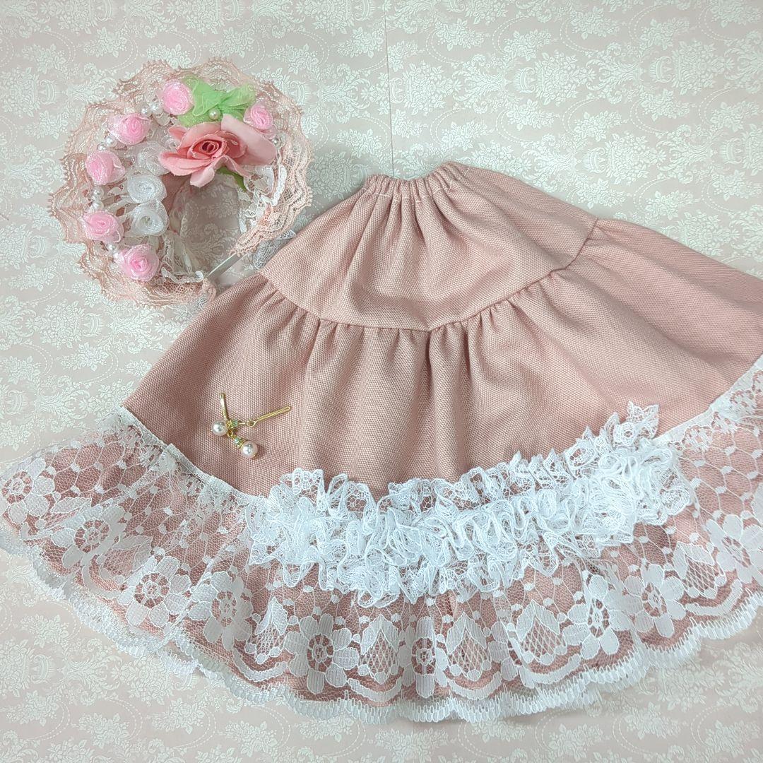 ゆ*ん様 ジェニーフレンド27cmドール服 ピンク♡お花のドレス