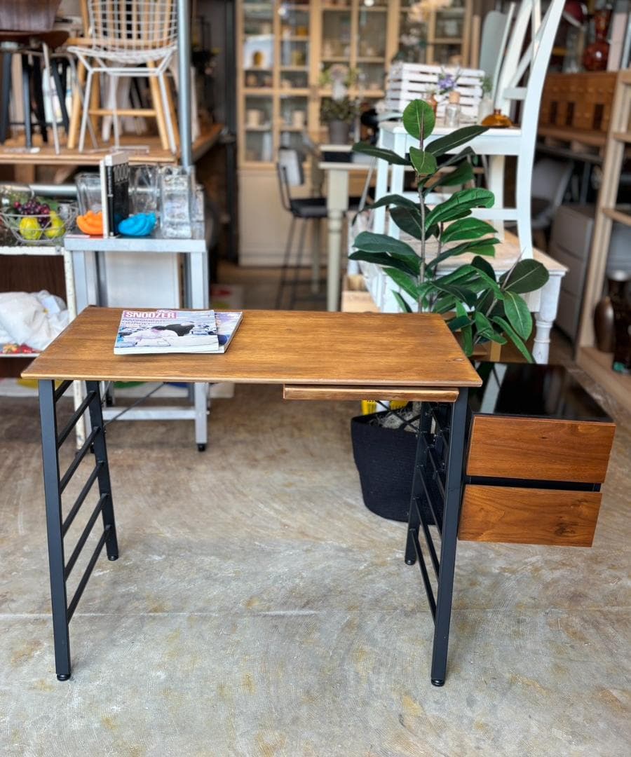 デスク / 勉強机 / 木目調 / 引き出し付 / ワークデスク / PCデスク
