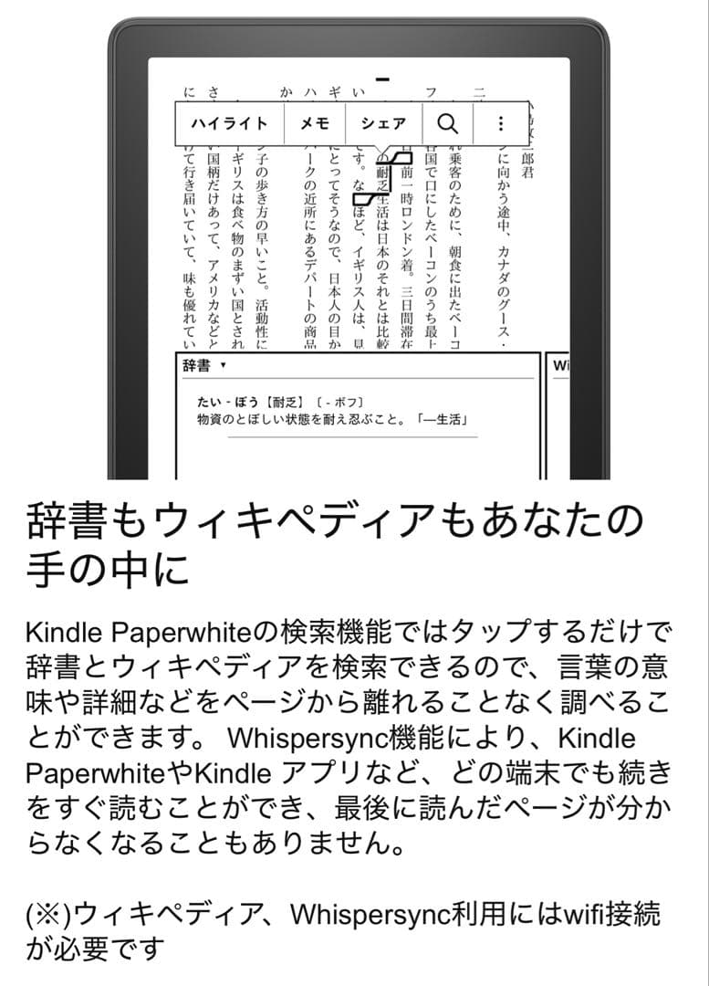 第11世代KindlePaperwhite (8GB)6.8インチディスプレイ