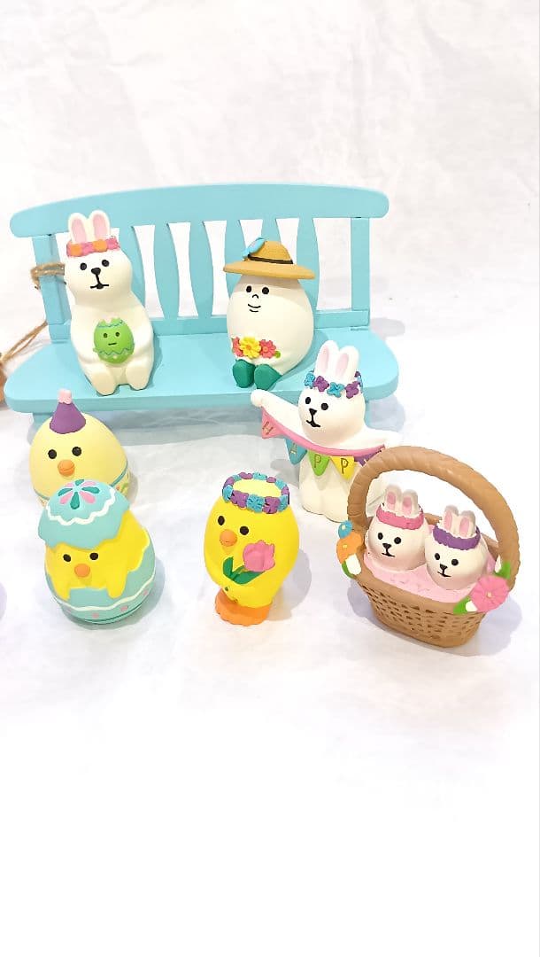 【希少・廃番あり】デコレ コンコンブル イースター 10点セット ベンチ付き
