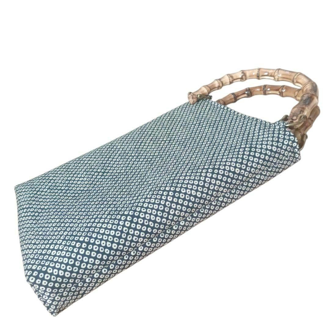 バンブー手提げ　鹿の子紋様　お祭りバッグ　神輿　和柄　バンブーバッグ　祭り用品