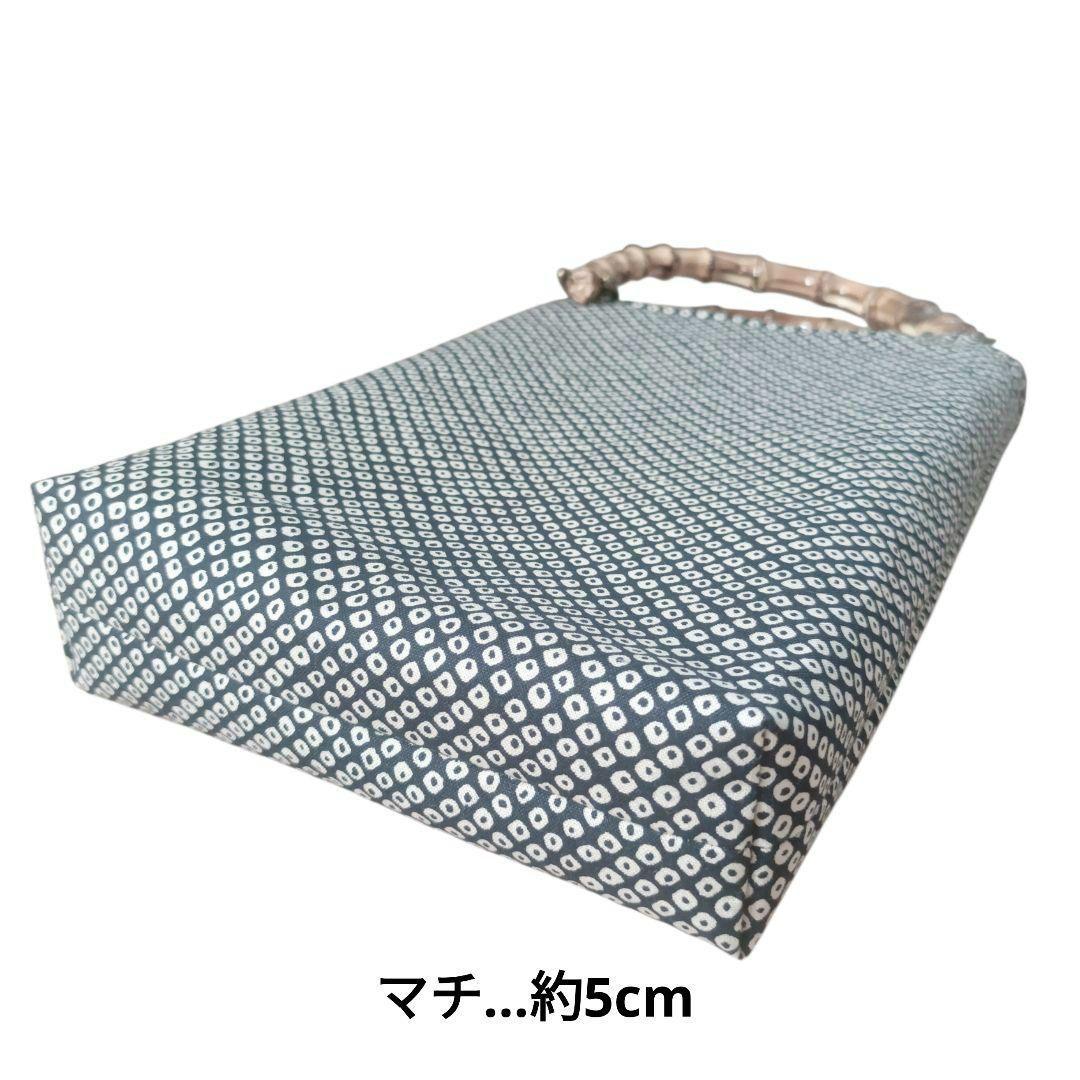 バンブー手提げ　鹿の子紋様　お祭りバッグ　神輿　和柄　バンブーバッグ　祭り用品