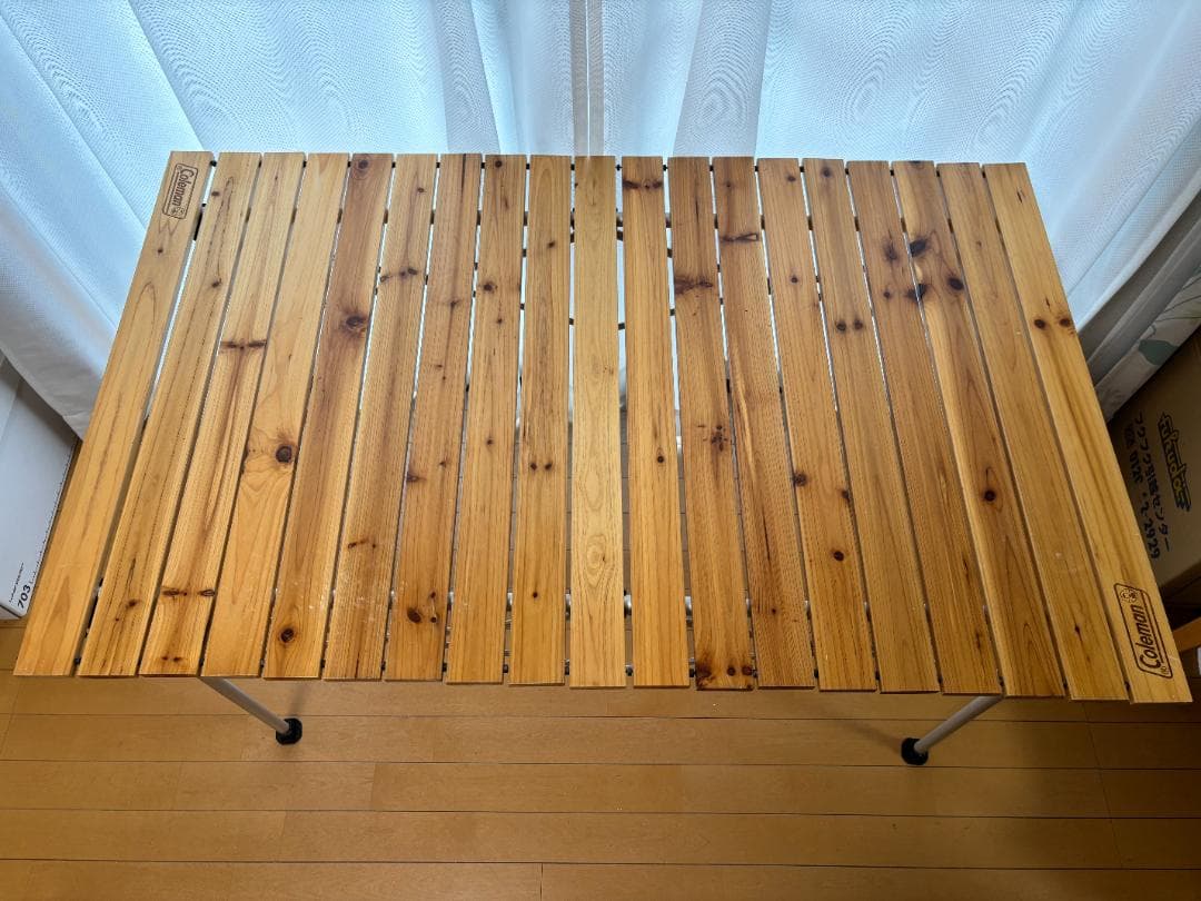 コールマン Coleman ナチュラルウッドロールテーブル 折りたたみコンパクト