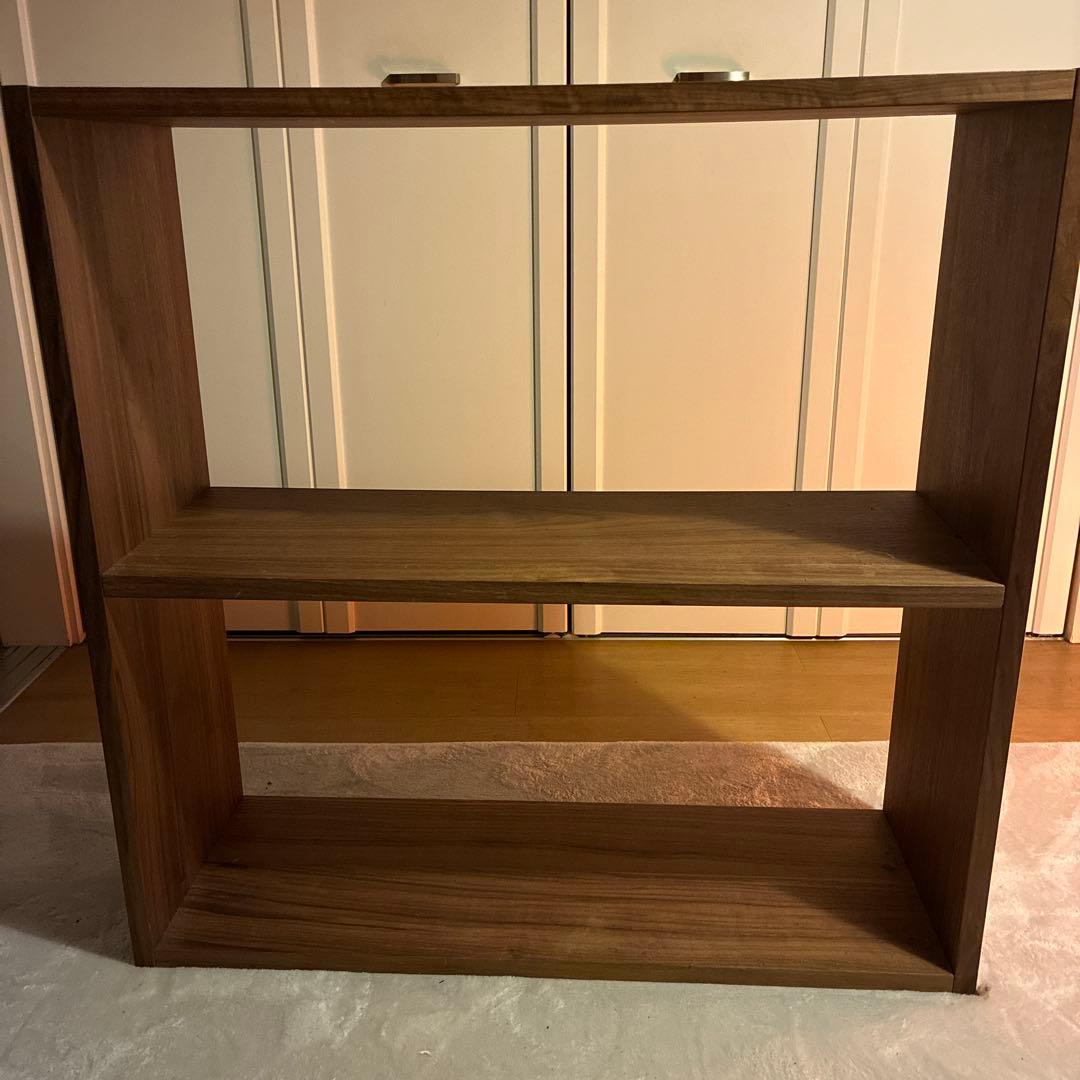 MUJI スタッキングシェルフ・ワイド・2段・ウォールナット材