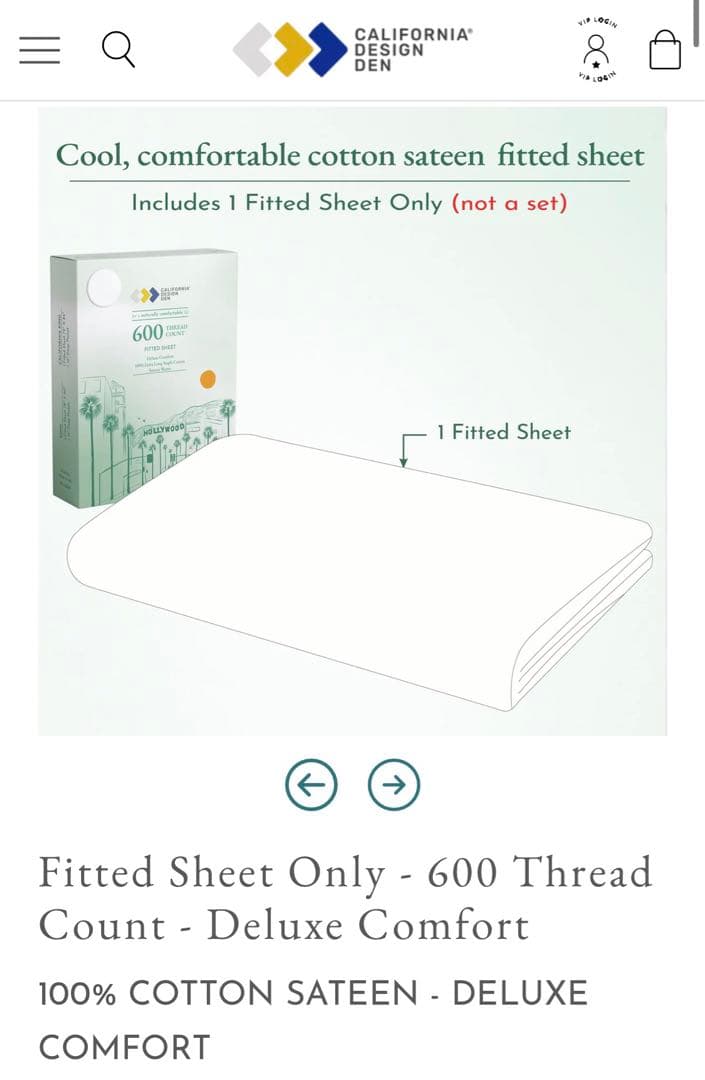 California Design Den fullコットン ボックスシーツ