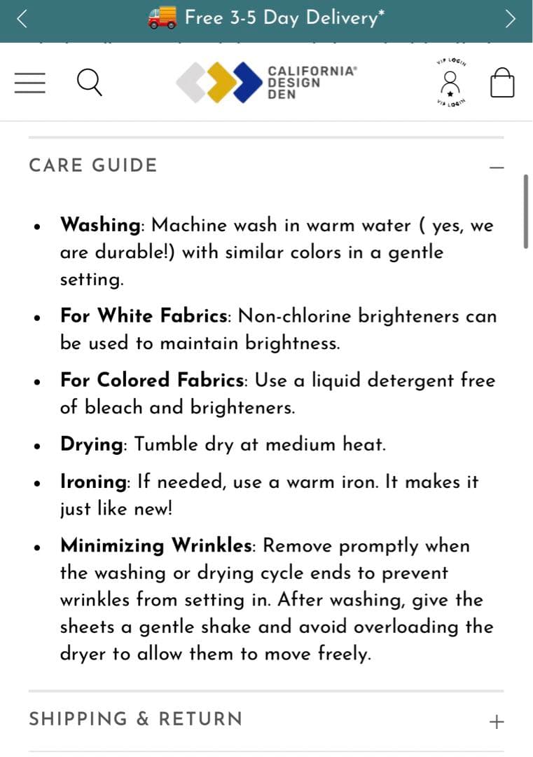 California Design Den fullコットン ボックスシーツ