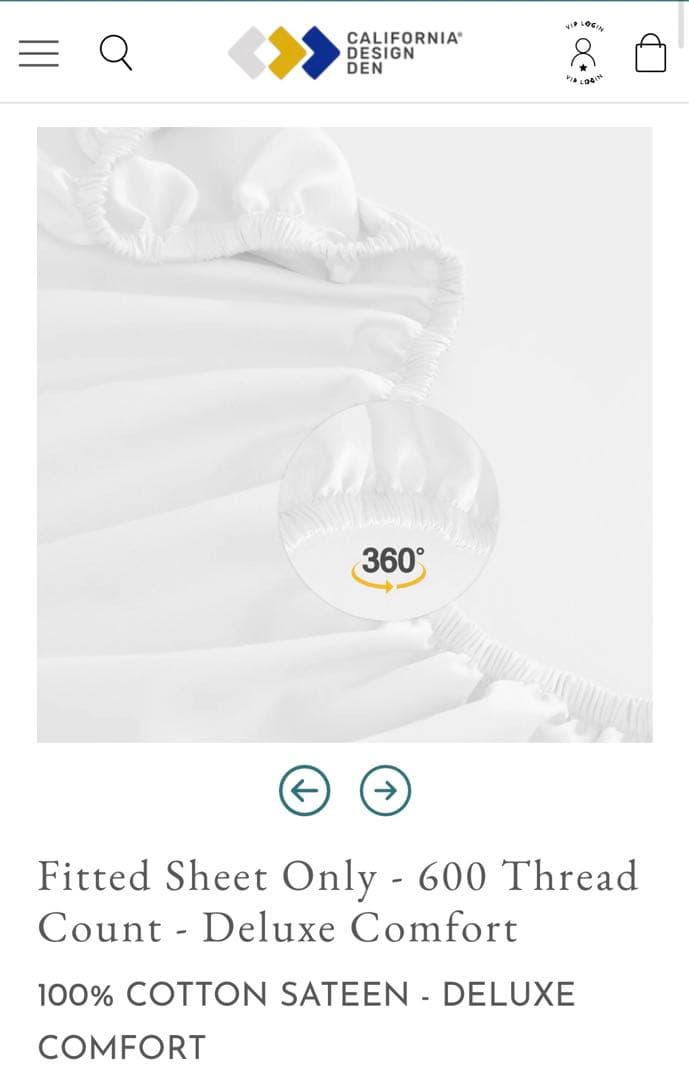 California Design Den fullコットン ボックスシーツ