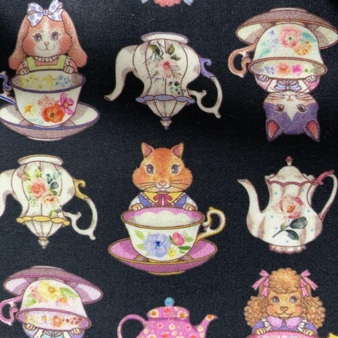 ハンドメイド　ジョリーフルール　マイリトルテイラー　トートバッグ　猫ポーチ　黒