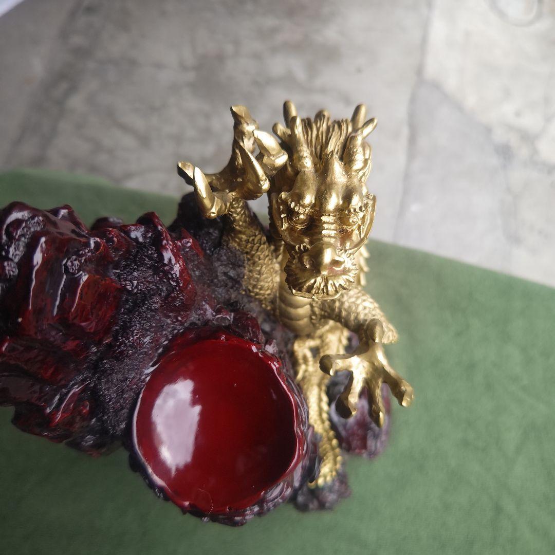 【骨董品】山昇龍　人工水晶