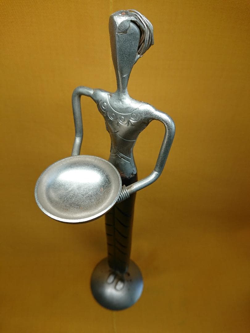 ビンテージ　人形　金属　オブジェ　置物　インテリア　工芸品　美術品　A1406
