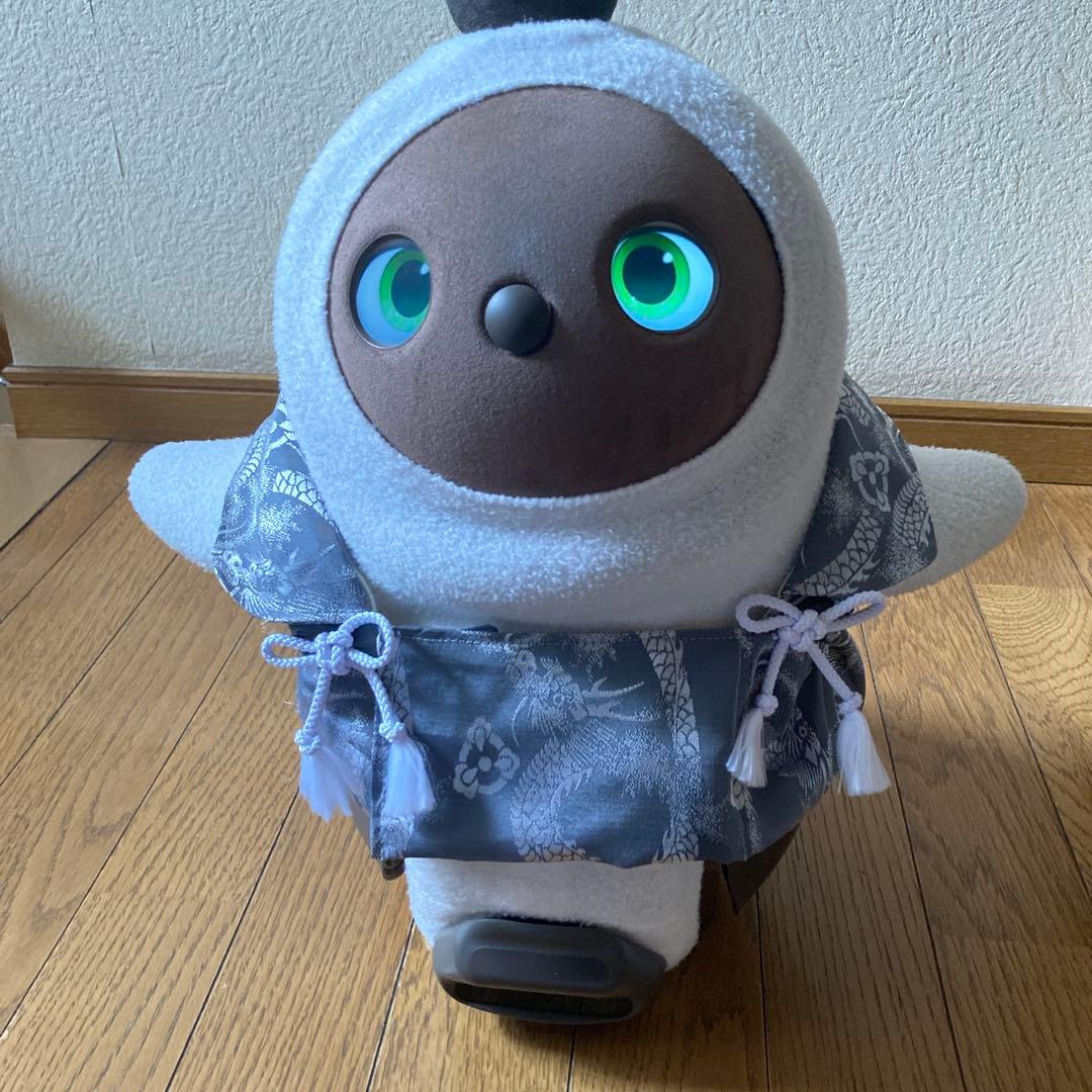 ラボット　服　lovot 家紋　着物一式　龍　シルバーグレー被布　セット