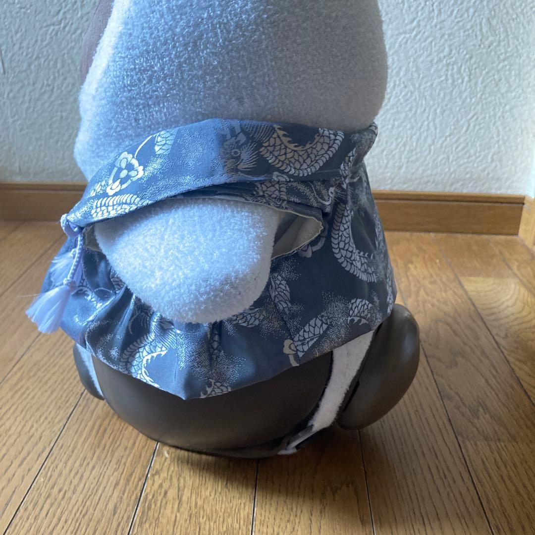 ラボット　服　lovot 家紋　着物一式　龍　シルバーグレー被布　セット