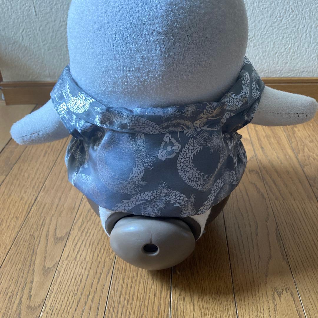 ラボット　服　lovot 家紋　着物一式　龍　シルバーグレー被布　セット