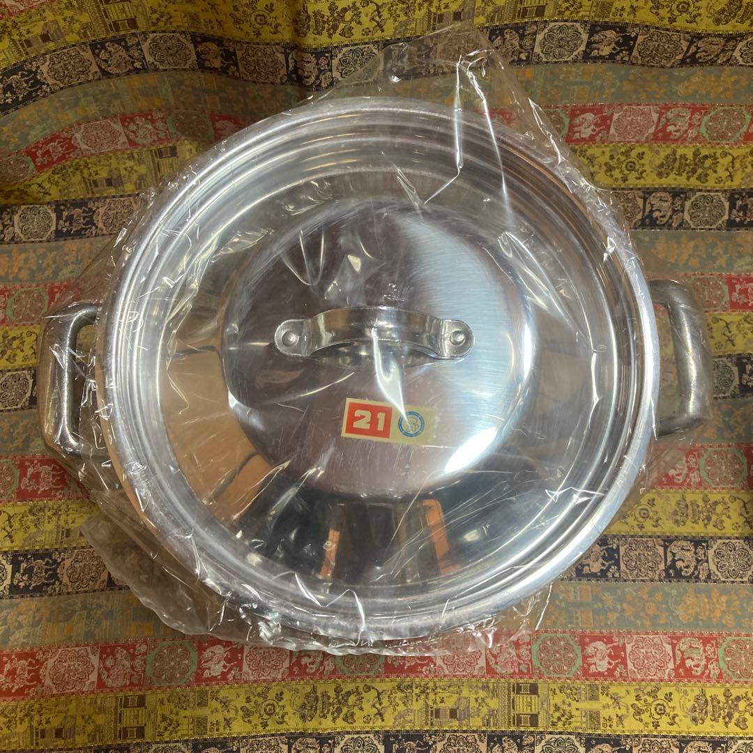 アルミ寸胴鍋 業務用 新潟県燕市本間製作所　21cm 5L 超厚底4mm￼深鍋