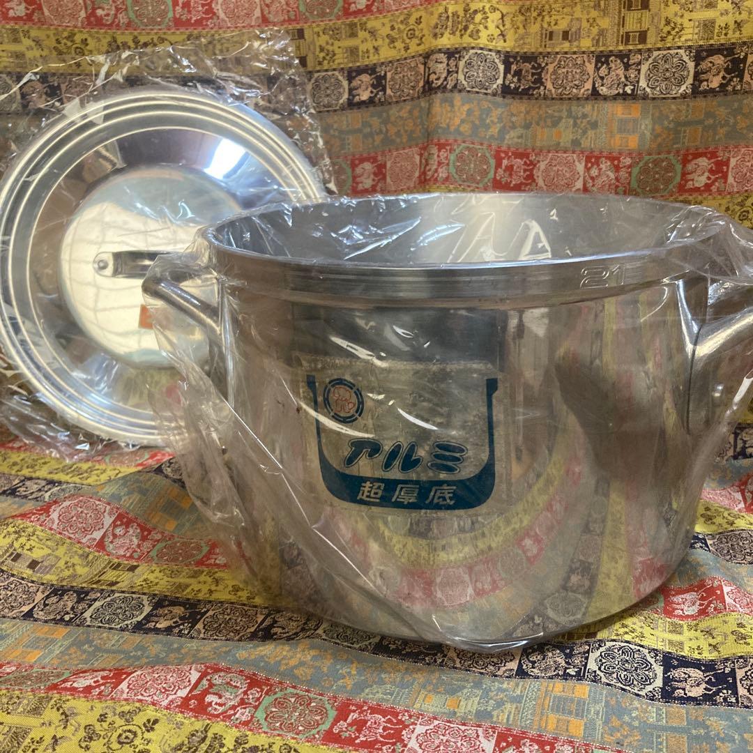 アルミ寸胴鍋 業務用 新潟県燕市本間製作所　21cm 5L 超厚底4mm￼深鍋