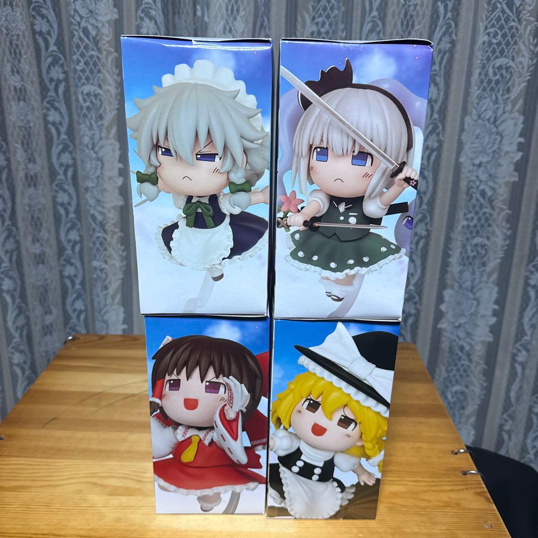 ゆっくり風 デフォルメフィギュア　十六夜咲夜／魂魄妖夢　博麗霊夢／霧雨魔理沙