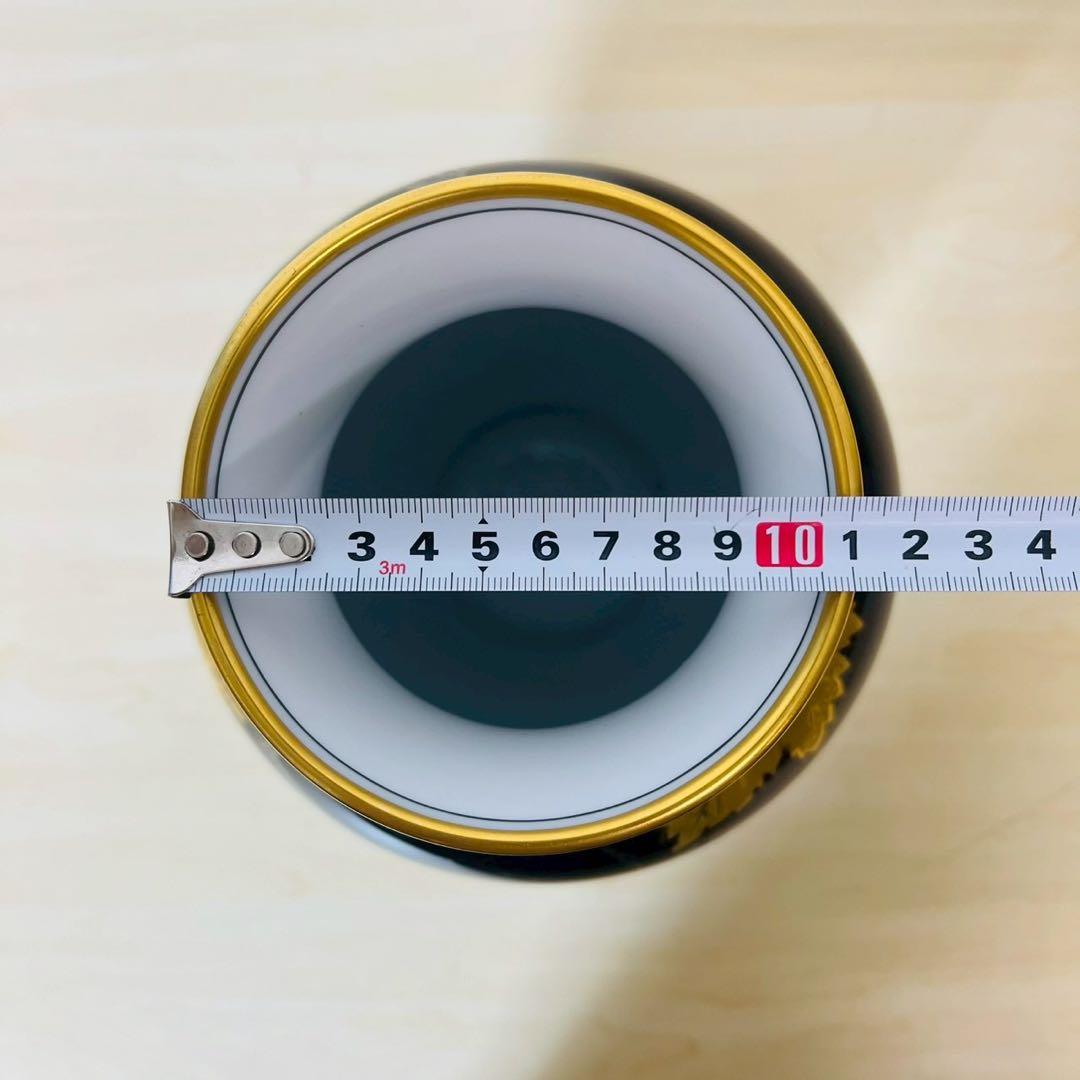 OKURA 大倉陶園 花瓶 金蝕ぶどう 花器 金彩 花入 フラワーベース