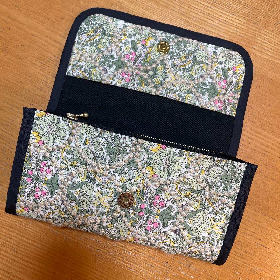 長財布　やりくり財布　ハンドメイド　コラボ生地