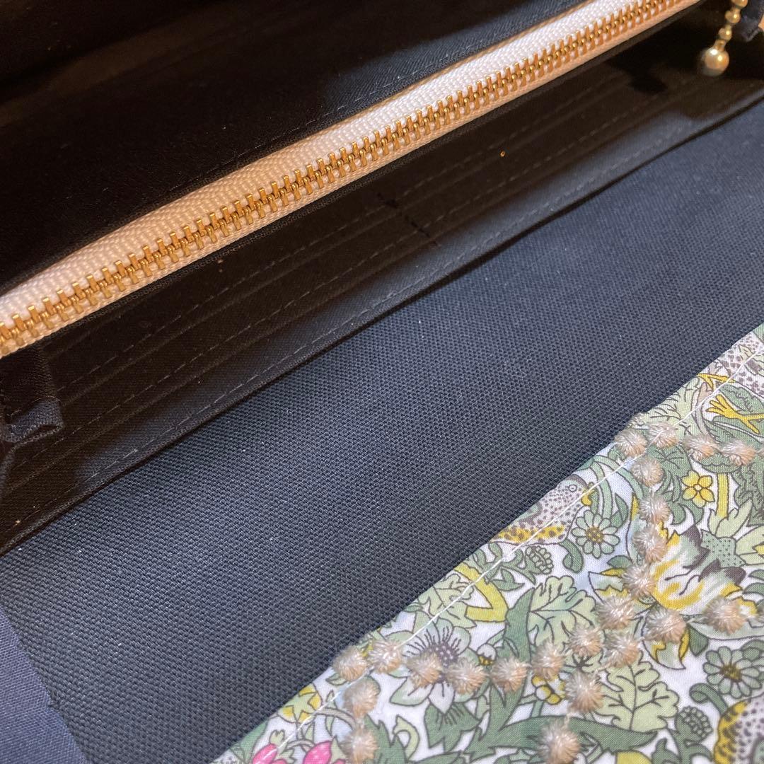長財布　やりくり財布　ハンドメイド　コラボ生地
