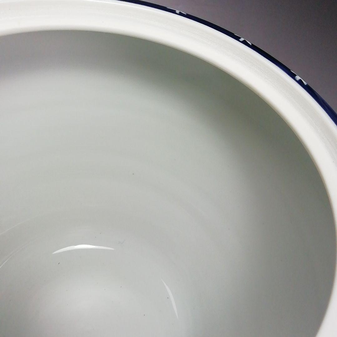 Ｓ６４２　水指　『染付竹』『押小路焼』『庄左衛門造』　共箱　茶道具