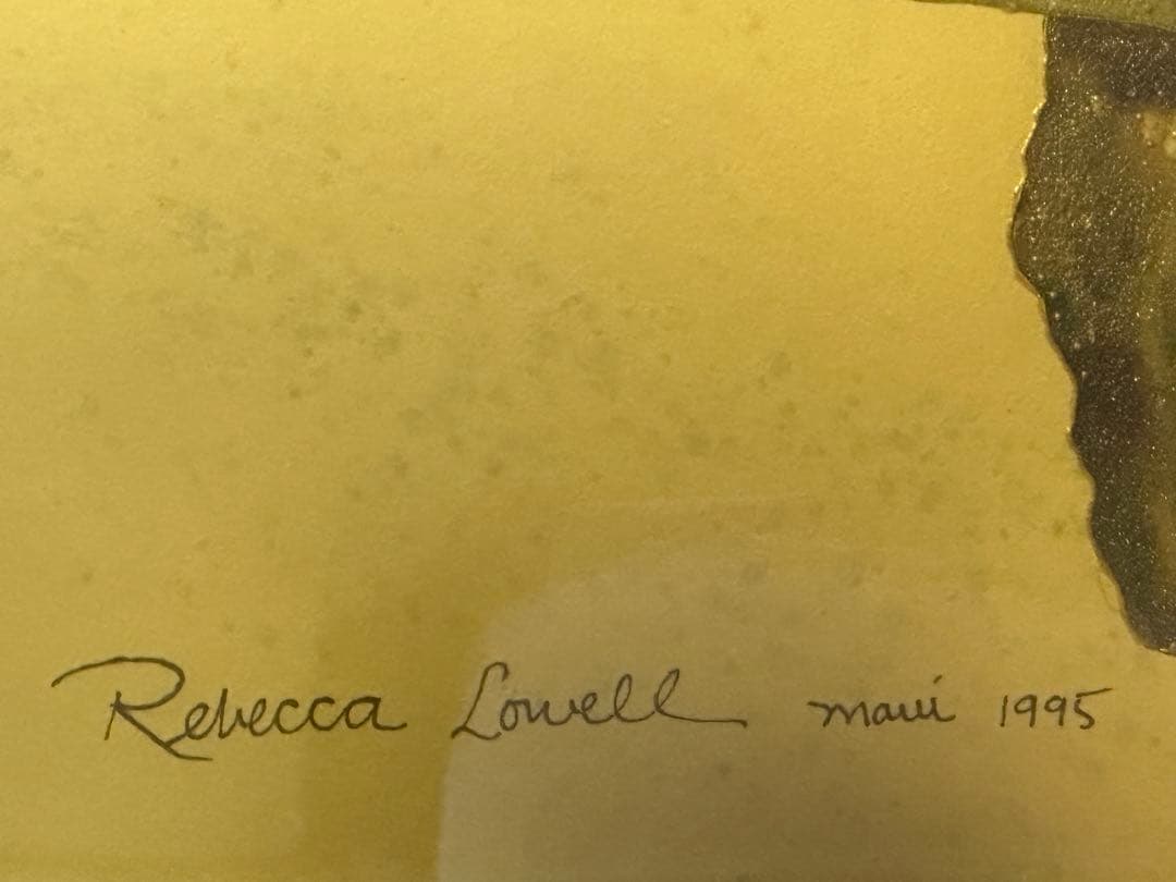 Rebecca Lowell Art 1995 鯨の親子　ハワイ